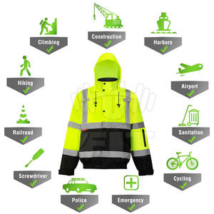 Chaqueta DE SEGURIDAD transpirable de alta visibilidad superventas para adultos, ropa de seguridad superior - Product Image 6