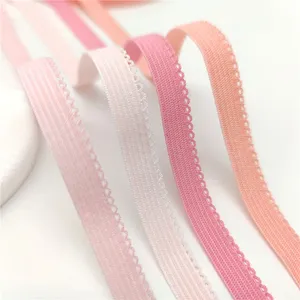 10mm dantel elastik şerit üzerinde kat Spandex elastik Web bant dikiş dantel Trim bel bandı konfeksiyon aksesuarları