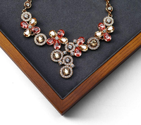 Plateau de présentation empilable en bois pour bijoux, organisateur, présentoir, porte-bijoux gris, plateau à bijoux en bois