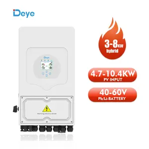 Deye 최고 품질 6000 와트 6kw 단상 고전압 리튬 배터리 태양열 인버터