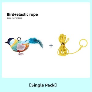 Giocattolo Interattivo per Gatti con Bacchetta, Uccellino in Peluche con Catnip e Suono Elettrico Squittente - Product Image 6