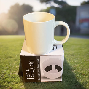 Large Capacity Creative Ceramic Water Cup Cross-Border <strong>Middle</strong> <strong>Finger</strong> Relief Shape Office Coffee <strong>Mug</strong> - Product Image 4