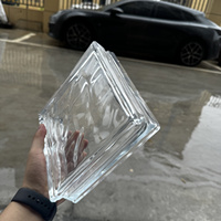 Blocs de verre transparents élégants et personnalisés, carrés, décoratifs, pour cloisons de séparation.