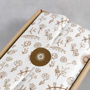 Küçük iş için markalı ambalaj kağıdı ve çıkartmalar hediye kutusu doku kağıt özel <span class=keywords><strong>logo</strong></span> tasarım - Product Image 3