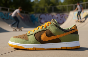 Zapatillas de Skateboarding Dunk Low Dusty Olive de Ante Sintético con Cordones y Amortiguación para Primavera - Product Image 2