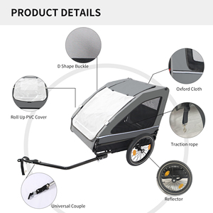 Remorque extérieure pour animaux de compagnie Poussette pour chien à trois roues pouvant être transformée en chariot de jeu pour chien - Product Image 3