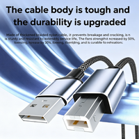 Cable USB B Midi de Alta Velocidad 480Mbps, 1.5m 3m 5m, Cobre Estañado Trenzado, para Piano Electrónico, Interfaz de Audio, Cable de Impresora USB B