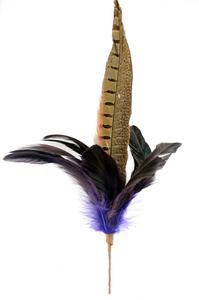 Künstliche dekorative Blume Draht Pfau Stiel Feder Blumen Pick für Blumen arrangement Home Hochzeits feier Vase Urlaub Dekor - Product Image 4