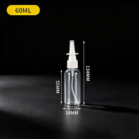 Mini Botellas de Spray Nasal de Plástico de 60ml 80ml 100ml, Pulverizadores de Niebla Fina Recargables Vacíos, Botellas de Perfume y Maquillaje Cosmético