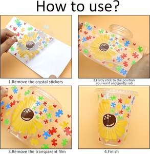 Back to School Theme Eco-Friendly Washable <b>Clear</b> Transfer <b>Paper</b> HD Printing Fade Resistant UV Transfer Stickers - Product Image 6