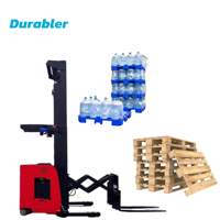 Chariot élévateur électrique à double bras Durabler neuf de 1 tonne avec une hauteur de levage de 9 m, mât à 3 sections, chariot élévateur pour allées étroites
