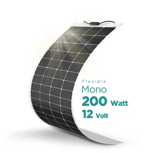 100瓦柔性单声道光伏模块200瓦12v太阳能电池板可靠耐用，适用于便携式电站