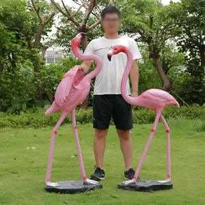 Décor à la maison résine Figurine Animal Simulation jardin paysage décoration <span class=keywords><strong>FRP</strong></span> Sculpture Simulation flamant rose artisanat résine artisanat - Product Image 5