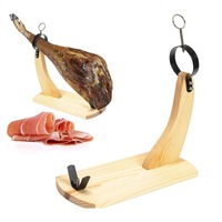 Support de cuisine en bois à un seul niveau, portable et robuste, pour le séchage et la découpe des saucisses, et la présentation des aliments