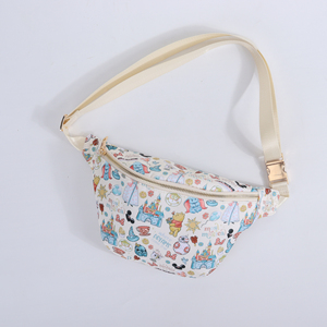 Bolsa de Cintura Personalizada con Cremallera Dorada Multicolor, Estilo Parque Temático, Bolsa Cruzada para Mujer, Bolsa de Nailon Grande, Riñonera con Cabeza de Ratón - Product Image 2