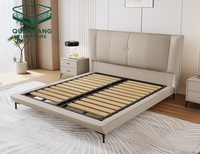 Ensemble de meubles de chambre à coucher en gros : Lit moderne King/Queen Size avec cadre en bois rembourré en cuir souple
