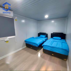 หอพักแบบตู้คอนเทนเนอร์สำเร็จรูป หอพักไซต์ก่อสร้าง <span class=keywords><strong>บ้าน</strong></span>ตู้คอนเทนเนอร์ขนาด 20 ฟุต ที่พักคนงานพร้อมพื้นเหล็ก - Product Image 4