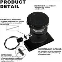 360 Rotating Design Retract able Badge Holder Stahls chnur und Schlüssel ring Heavy Duty Retract able Key chain