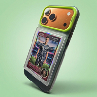 Funda Magnética de PC de Color Sólido para iPhone, Estilo Tarjeta Coleccionable Premium
