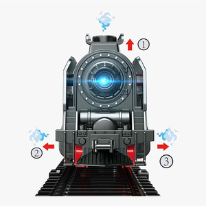 Ensemble <span class=keywords><strong>de</strong></span> <span class=keywords><strong>train</strong></span> à vapeur électrique classique <span class=keywords><strong>de</strong></span> 89 pièces avec lumières <span class=keywords><strong>de</strong></span> fumée réelles à 3 points, batterie rechargeable, jouet ferroviaire rétro pour cadeau <span class=keywords><strong>de</strong></span> vacances - Product Image 6