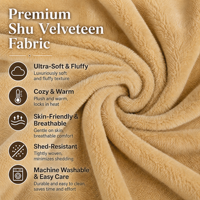 Couverture double face en velours 100 % polyester pour femme, motif dessin animé, respirante, anti-acariens, idéale pour l'hiver – Meilleure vente