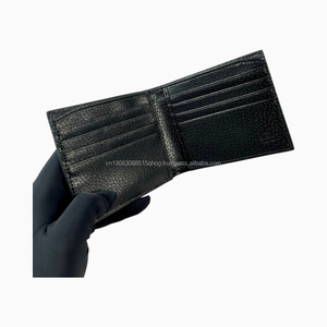 Cartera Minimalista de Cuero de Lujo para Hombre, Diseño Italiano, Negra, de Marca, Delgada, para Tarjetas, Venta al Por Mayor 1.1 - Product Image 4