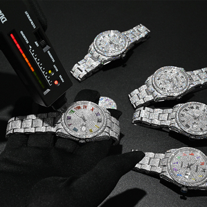 Reloj de Lujo con Diamantes Reales Estilo Hip Hop Iced Out Automático Mecánico Dorado Bust Down con Moissanita VVS - Product Image 5