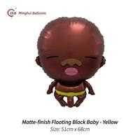 Ballon en aluminium Afro Black Baby, thème africain, décoration pour fête de révélation du sexe du bébé