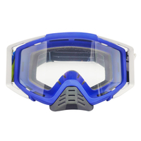 Lunettes de moto anti-UV, anti-buée, à monture intégrale, avec sangle réglable, protection UV %, pour course de moto, moto tout-terrain, motocross MX, lunettes à système roll-off