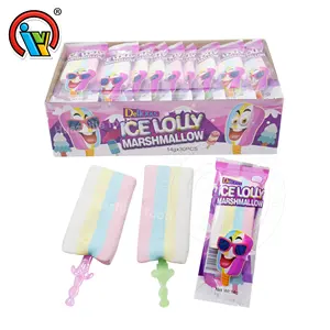 Halal ice lolly marshmallow candy fruity marshmallow lollipop candy