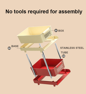 Organizzatore Sottolavello Salvaspazio a 2/3/4 Livelli in Plastica Trasparente, Rastrelliera Estraibile Rettangolare Multifunzionale per Bagno - Product Image 2