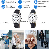 Reloj Alemán para Hombre con Correa de Cuero, Números Grandes, Apto para Personas Mayores y con Discapacidad Visual