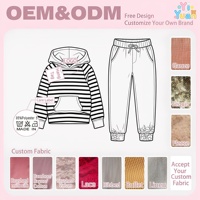 Ensemble 2 pièces en tricot doux pour petites filles, haut à capuche à rayures et patchwork floral, pantalon à taille élastique avec cordon de serrage, ensemble de vêtements confortables pour enfants