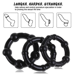 Vendita calda nuovo arrivo 3 pz anelli pene di cristallo Delay anello in Silicone Bdsm Bondage accessori erotici prostata - Product Image 3