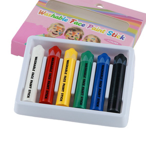 GP 6-color нетоксичные, на масляной основе, моющиеся Детские краски для лица и тела, набор карандашей для рисования лица для макияжа - Product Image 2