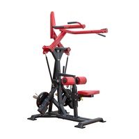 Equipo de fitness comercial: Máquina de remo alto con carga de placas para entrenamiento de espalda y dominadas