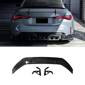 AD Style Carbon Fiber Rear Spoiler High Wing Swan Neck Spoiler For BMW G82 G83 M4 Rear Wing Tail Car Accessories