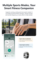 Anneau intelligent AI avec enregistreur vocal, traduction en temps réel, suivi des signes vitaux, modes multisports, contrôle de la caméra à distance