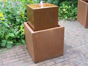 Fontaine à eau moderne en acier corten avec <span class=keywords><strong>patine</strong></span> naturelle vieillie - Product Image 6