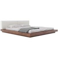 Massives Holz-Tatami-Bett im japanischen Stil, Walnuss, großes, flaches, modernes, minimalistisches Hängebett für das Hauptschlafzimmer