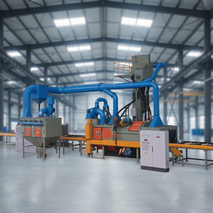 Machine de sablage à rouleaux automatique éco-responsable contrôlée par PLC de haute qualité avec moteur haute performance - Product Image 1