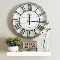 Calendrier perpétuel décoratif en bois pour bureau, design Art Déco, blocs de présentation du mois et de la date en 4 parties