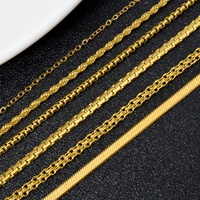 Collier pour femme en acier inoxydable plaqué or 18 carats, certifié GDTC, avec chaîne torsadée, maillons en forme de corde et serpent, vente en gros Zeadear