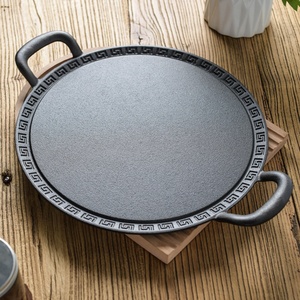 Poêle à frire multi-usages en fonte non revêtue, antiadhésive naturelle, <span class=keywords><strong>pour</strong></span> crêpes, pancakes et grillades domestiques - Product Image 4