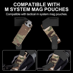 MG-ACC-30 Kantong Magazin Taktis <span class=keywords><strong>MOLLE</strong></span> Tekanan Tinggi dengan Tali Pengikat Hook and Loop Kiri untuk Sabuk dan Sarung Pistol (Bahan Nilon) - Product Image 6