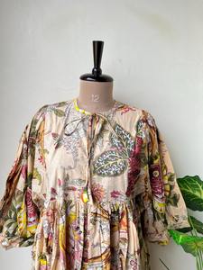 Vestido Mini de Algodón Suave Hecho a Mano para Mujer, Mangas Abullonadas con Estampado Animal, Ecológico, para Fiesta de Novia, Vestido Largo de Verano para Salir de Noche - Product Image 3