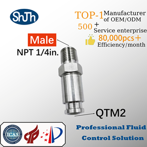 SHJH-LOK 316SS Série <span class=keywords><strong>QTM</strong></span> Raccord haute pression à vis extérieure NPT Mâle Connecteur rapide avec vanne ANSI DIN API - Product Image 4