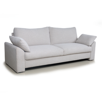 Canapé-lit convertible 3 places en tissu gris clair, pliable, pour salon, appartement, chambre d'amis, meubles de maison