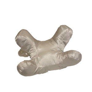 Almohada de espuma viscoelástica en forma de C para soporte del cuello, para un sueño reparador, color sólido dorado y blanco, envasable al vacío, almohada de maternidad - Product Image 4