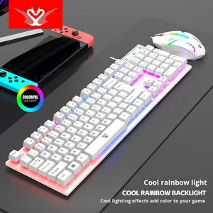 Bàn phím cơ học có dây RGB nền tảng lập trình được, thiết kế xuyên biên giới, dành cho chơi game trên laptop, sử dụng văn phòng, có thể tùy chỉnh logo nổi. - Product Image 3